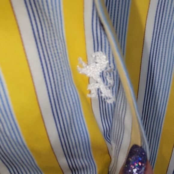 Bugatchi uomo striped button up dress shirt xxl - Picture 6 of 8